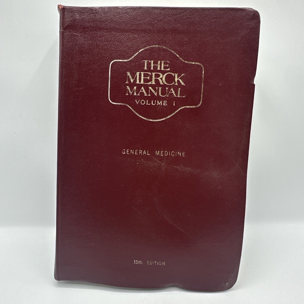 Merck Manual Vol 1‎ General Medicine 1987 15th Edition Leatherette